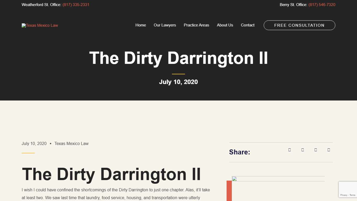 The Dirty Darrington II – Texas Mexico Law